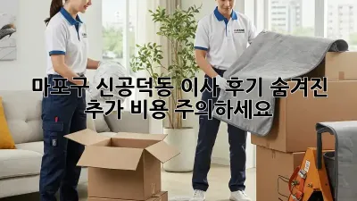 마포구 신공덕동 이사 후기: 숨겨진 추가 비용 주의하세요!